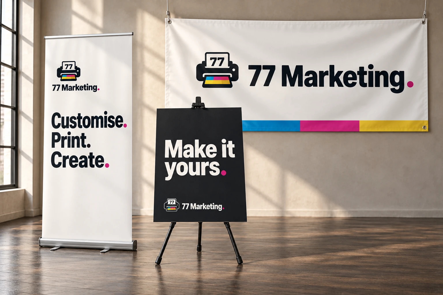 Printed banners and displays